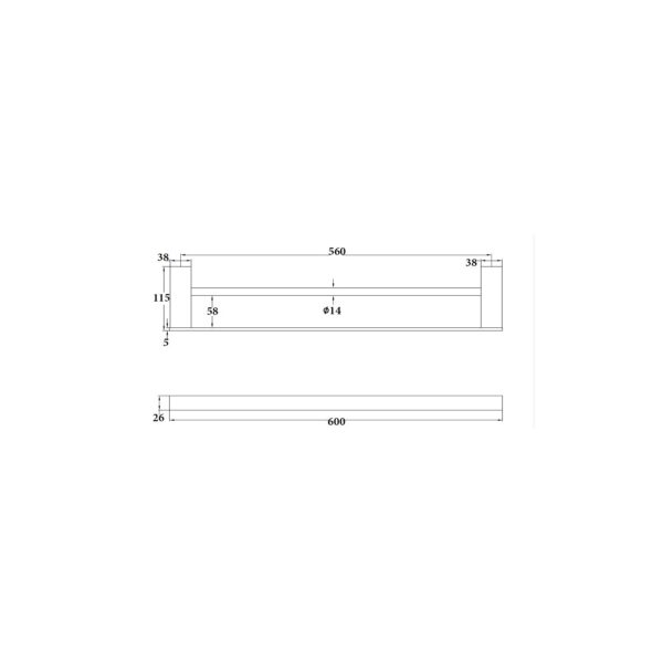 ΔΙΠΛΗ ΡΑΓΑ ΓΙΑ ΠΕΤΣΕΤΑ 600mm [MINDY-12]