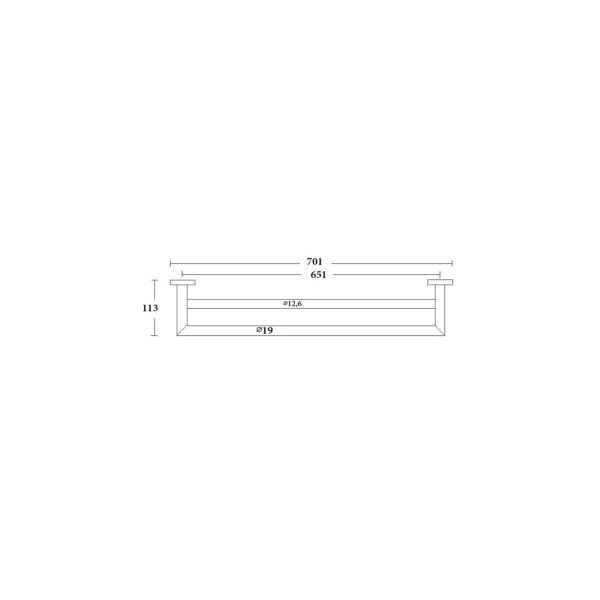 ΔΙΠΛΗ ΡΑΓΑ ΓΙΑ ΠΕΤΣΕΤΑ 700mm [GILDA-15]