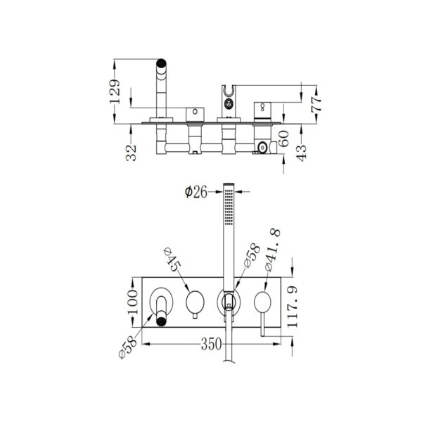 ΕΝΤΟΙΧΙΣΜΕΝΟΣ ΜΙΚΤΗΣ ΜΠΑΝΙΕΡΑΣ ΜΕ ΝΤΟΥΖ ΧΕΙΡΟΣ [MUSA-18]
