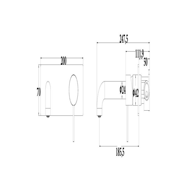 ΕΝΤΟΙΧΙΣΜΕΝΟΣ ΜΙΚΤΗΣ ΜΠΑΝΙΟΥ ΜΕ ΣΤΟΜΙΟ [MUSA-07]