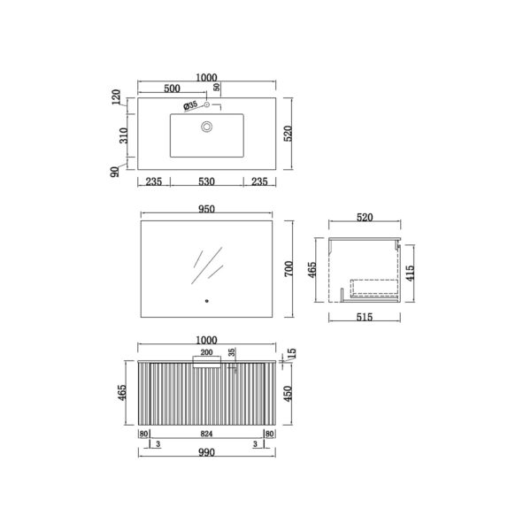 ΕΠΙΠΛΟ ΜΠΑΝΙΟΥ ΚΡΕΜΑΣΤΟ [LITO-01 1000]