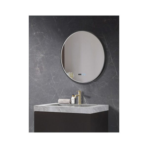 ΚΑΘΡΕΦΤΗΣ LED ΜΕ ΚΟΡΝΙΖΑ ΑΛΟΥΜ. 60Φ ΜΑΥΡΟΣ [VISTA-02]