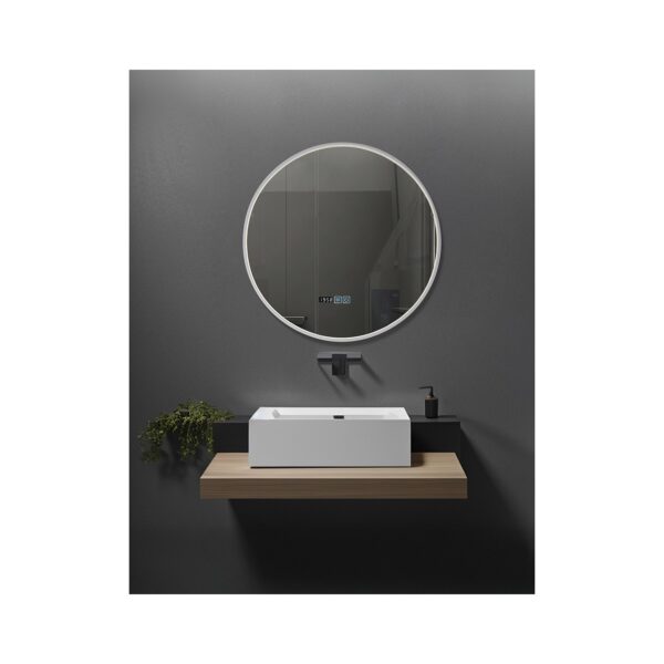 ΚΑΘΡΕΦΤΗΣ LED ΜΕ ΚΟΡΝΙΖΑ ΑΛΟΥΜ. 70Φ ΝΙΚΕΛ [VISTA-03]