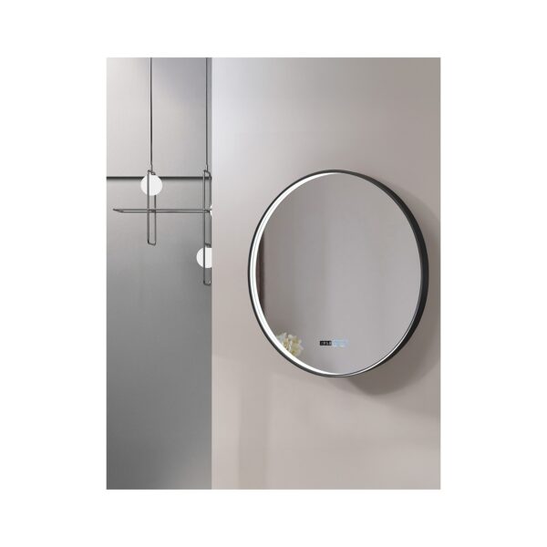 ΚΑΘΡΕΦΤΗΣ LED ΜΕ ΚΟΡΝΙΖΑ ΑΛΟΥΜ. 80Φ ΜΑΥΡΟΣ [VISTA-02]