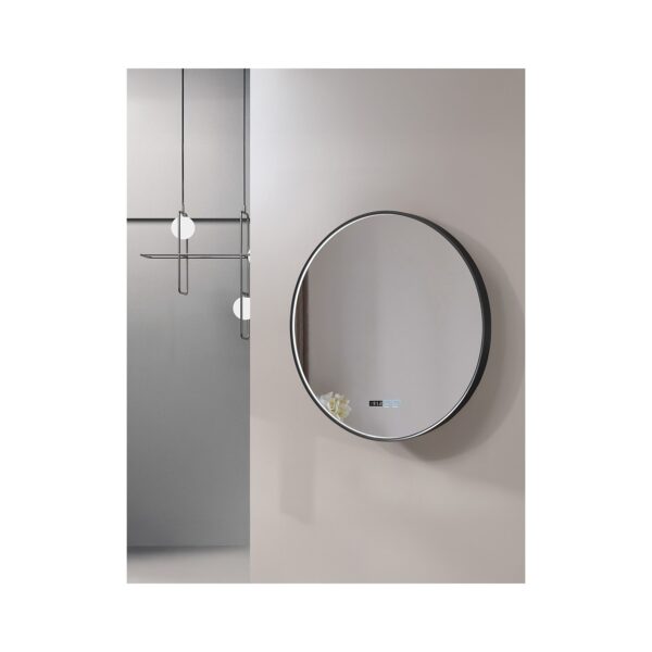 ΚΑΘΡΕΦΤΗΣ LED ΜΕ ΚΟΡΝΙΖΑ ΑΛΟΥΜ. 80Φ ΜΑΥΡΟΣ [VISTA-02]