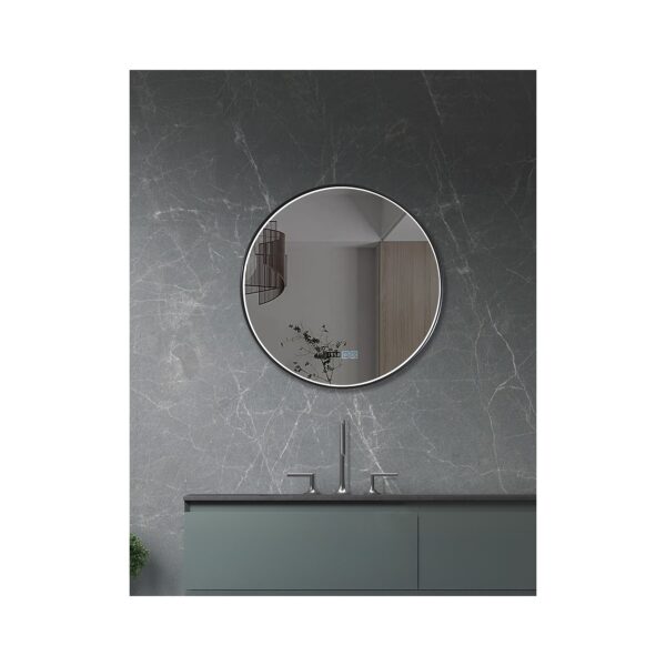 ΚΑΘΡΕΦΤΗΣ LED ΜΕ ΚΟΡΝΙΖΑ ΑΛΟΥΜ. 80Φ ΜΑΥΡΟΣ [VISTA-02]