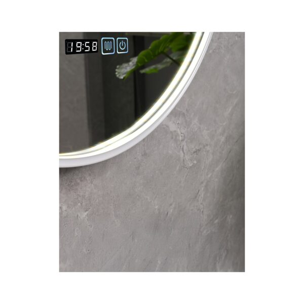 ΚΑΘΡΕΦΤΗΣ LED ΜΕ ΚΟΡΝΙΖΑ ΑΛΟΥΜ. 80Φ ΝΙΚΕΛ [VISTA-03]