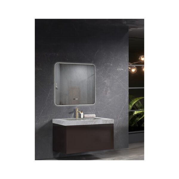 ΚΑΘΡΕΦΤΗΣ LED ΜΕ ΚΟΡΝΙΖΑ ΑΛΟΥΜ. 8MM 90x90 [VIGO]