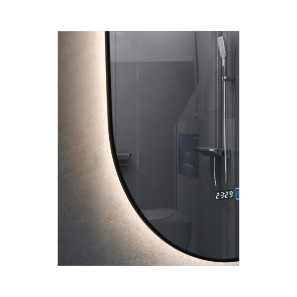 ΚΑΘΡΕΦΤΗΣ LED ΜΕ ΚΟΡΝΙΖΑ ΑΛΟΥΜ. 8MM ΜΑΥΡOΣ  50x80 [OVIEDO-01]