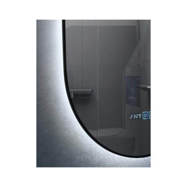 ΚΑΘΡΕΦΤΗΣ LED ΜΕ ΚΟΡΝΙΖΑ ΑΛΟΥΜ. 8MM ΜΑΥΡOΣ  50x80 [OVIEDO-01]