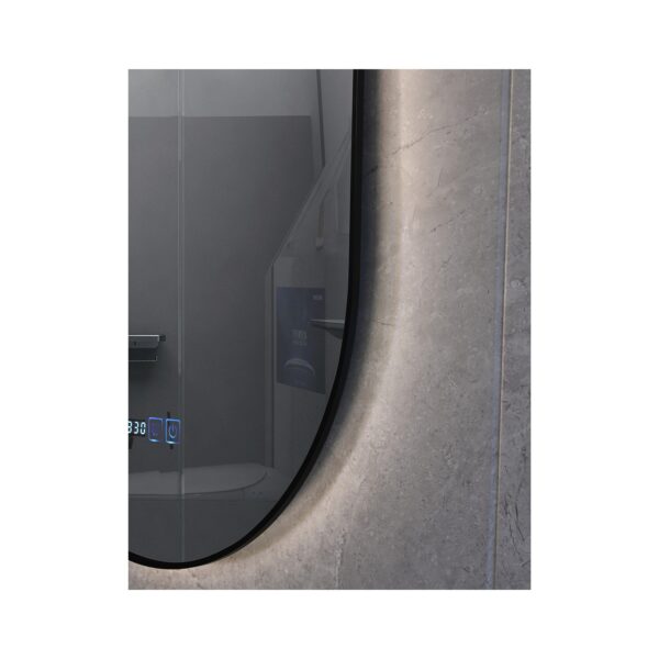 ΚΑΘΡΕΦΤΗΣ LED ΜΕ ΚΟΡΝΙΖΑ ΑΛΟΥΜ. 8MM ΜΑΥΡOΣ  50x80 [OVIEDO-01]