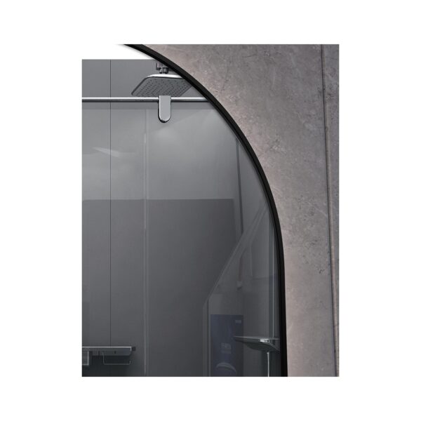 ΚΑΘΡΕΦΤΗΣ LED ΜΕ ΚΟΡΝΙΖΑ ΑΛΟΥΜ. 8MM ΜΑΥΡOΣ  50x80 [OVIEDO-01]