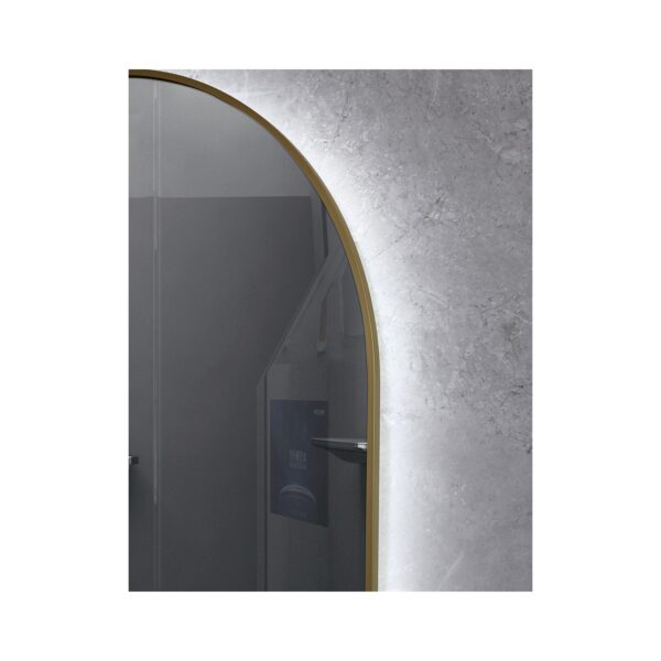 ΚΑΘΡΕΦΤΗΣ LED ΜΕ ΚΟΡΝΙΖΑ ΑΛΟΥΜ. 8MM ΧΡΥΣΟΣ  50x100 [OVIEDO-02]