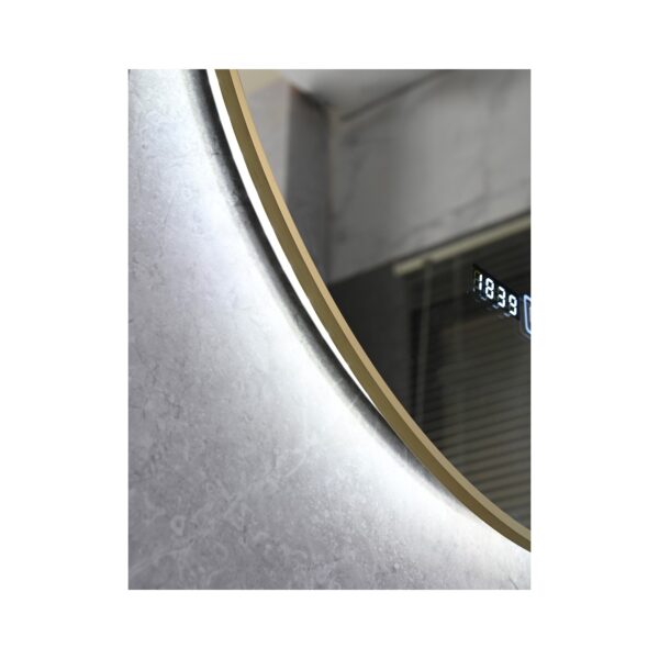 ΚΑΘΡΕΦΤΗΣ LED ΜΕ ΚΟΡΝΙΖΑ ΑΛΟΥΜ. 8MM ΧΡΥΣΟΣ  50x100 [OVIEDO-02]