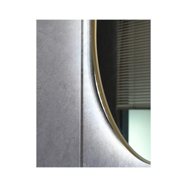 ΚΑΘΡΕΦΤΗΣ LED ΜΕ ΚΟΡΝΙΖΑ ΑΛΟΥΜ. 8MM ΧΡΥΣΟΣ  50x100 [OVIEDO-02]