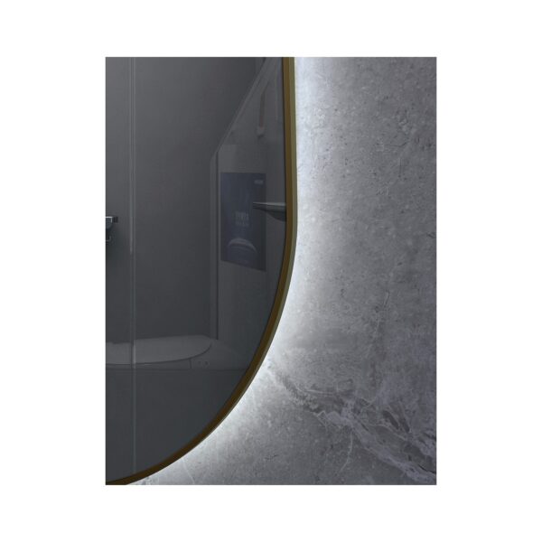 ΚΑΘΡΕΦΤΗΣ LED ΜΕ ΚΟΡΝΙΖΑ ΑΛΟΥΜ. 8MM ΧΡΥΣΟΣ  50x80 [OVIEDO-02]