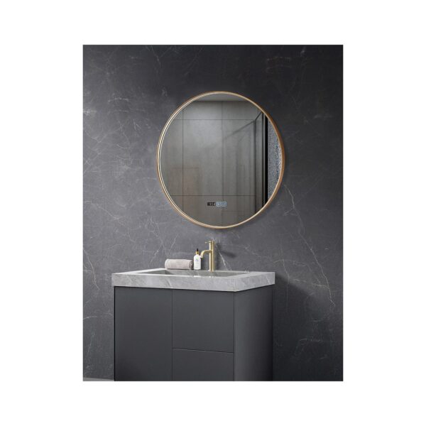 ΚΑΘΡΕΦΤΗΣ LED ΜΕ ΚΟΡΝΙΖΑ ΑΛΟΥΜ. 90Φ ΧΡΥΣΟΣ [VISTA-01]