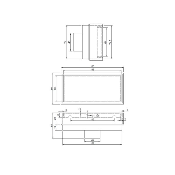 ΣΙΦΩΝΙ ΔΑΠΕΔΟΥ 160x80[AQUADRAIN-04]