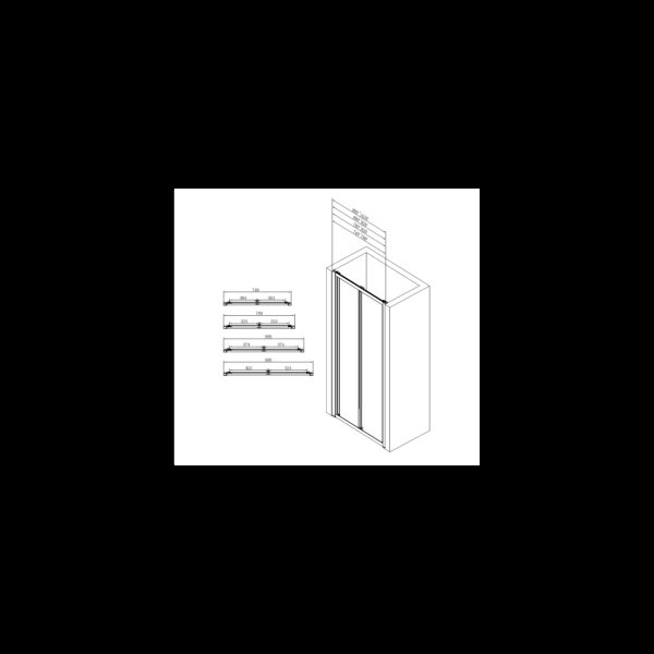 ΣΠΑΣΤΗ ΚΑΜΠΙΝΑ ΝΤΟΥΖΙΕΡΑΣ ΜΕ PIVOT ΜΕΝΤΕΣΕ [NTURE-01] 760x1900mm