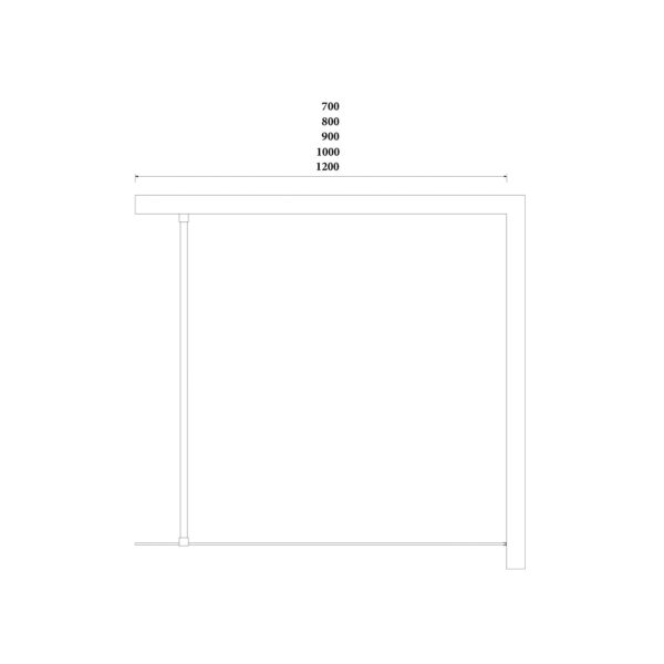 ΣΤΑΘΕΡΗ ΚΑΜΠΙΝΑ ΝΤΟΥΖΙΕΡΑΣ-WALK IN [EXTATIC-01] 700x2000mm